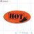 Hot Fluorescent Red Oval Merchandising Labels PQG  (1x2 inch) 500/Roll