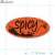 Spicy Fluorescent Red Oval Merchandising Labels PQG (1x2 inch) 500/Roll 