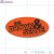 Just Brown & Serve Red Oval Merchandising Labels PQG (1x2 inch) 500/Roll 