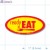 Ready To Eat Bright Yellow Oval Merchandising Labels PQG (1x2 inch) 500/Roll 