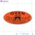 Oven Ready Red Oval Merchandising Labels PQG  (1x2 inch) 500/Roll