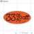 33% Off Fluorescent Red Oval Reduction Labels PQG (1x2 inch) 500/Roll 