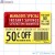 50¢ Off Instant Savings Coupon PQG Full Color Rectangle Price Merchandising Labels (2x3 inch) 250/Roll