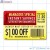 $1.00 Off Instant Savings Coupon PQG Full Color Rectangle Price Merchandising Label (2x3 inch) 250/Roll