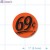 69¢ Fluorescent Red Circle Merchandising Price Labels PQG (1.25 in. dia.) 1000/Roll 