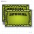 Green Special 3D Starburst Merchandising Placards 1UP (11 x 7inch) 5 Sheets