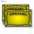 Yellow Special 3D Starburst Merchandising Placards 1UP (11 x 7inch) 5 Sheets