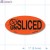 Unsliced Fluorescent Red Oval Merchandising Labels PQG (1x2 inch) 500/Roll 