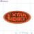 Extra Thick Cut Fluorescent Red Oval Merchandising Labels PQG (1x2 inch) 500/Roll 