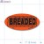 Breaded Fluorescent Red Oval Merchandising Labels PQG  (1x2 inch) 500/Roll