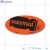 Seasoned Fluorescent Red Oval Merchandising Labels PQG (1x2 inch) 500/Roll 