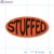 Stuffed Fluorescent Red Oval Merchandising Labels PQG (1x2 inch) 500/Roll 