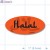 Halal Red Oval Merchandising Labels PQG (1x2 inch) 500/Roll 