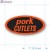 Pork Cutlets Fluorescent Red Oval Merchandising Labels PQG (1x2 inch) 500/Roll 