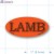 Lamb Fluorescent Red Oval Merchandising Labels PQG (1x2 inch) 500/Roll 