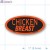 Chicken Breast Fluorescent Red Oval Merchandising Labels PQG (1x2 inch) 500/Roll