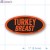 Turkey Breast Fluorescent Red Oval Merchandising Labels PQG (1x2 inch) 500/Roll