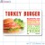 Turkey Burger Full Color Rectangle Merchandising Labels PQG (3x2 inch) 250/ Roll