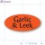 Garlic and Leek Fluorescent Red Oval Merchandising Labels PQG (1x2 inch) 500/Roll