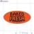 Baked Fresh Fluorescent Red Oval Merchandising Labels PQG  (1x2 inch) 500/Roll