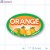 Orange Full Color Oval Merchandising Labels PQG (2x1.5 inch) 500/Roll 
