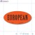 European Red Oval Merchandising Labels PQG (1x2 inch) 500/Roll 