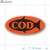 Cod Red Oval Merchandising Labels PQG (1x2 inch) 500/Roll 