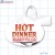 Hot Dinner Ready to Go Merchandising Oval Shelf Dangler (4x3inch)