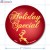 Holiday Special Red and Gold Color Circle Merchandising Label PQG (2 inch) 250/Roll