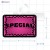 Pink Special 3D Starburst Merchandising Rectangle Shelf Dangler (4x3inch)