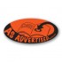 As Advertised Fluorescent Red Oval Merchandising Labels - Copyright - A1PKG.com SKU - 10101