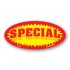 Special Bright Yellow Oval Merchandising Labels - Copyright - A1PKG.com SKU - 10106