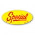 Special Bright Yellow Oval Merchandising Labels - Copyright - A1PKG.com SKU - 10108