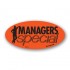 Manager's Special Fluorescent Red Oval Merchandising Labels - Copyright - A1PKG.com SKU # 10111