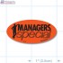 Manager's Special Fluorescent Red Oval Merchandising Labels - Copyright - A1PKG.com SKU # 10111
