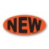 New Fluorescent Red Oval Merchandising Labels - Copyright - A1PKG.com SKU - 10215