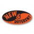 New & Different Fluorescent Red Oval Merchandising Labels - Copyright - A1PKG.com SKU - 10217