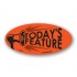 Today's Feature Fluorescent Red Oval Merchandising Labels - Copyright - A1PKG.com SKU - 10218