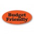 Budget Friendly Fluorescent Red Oval Merchandising Labels - Copyright - A1PKG.com SKU - 10319