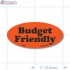 Budget Friendly Fluorescent Red Oval Merchandising Labels - Copyright - A1PKG.com SKU - 10319