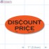 Discount Price Fluorescent Red Oval Merchandising Labels - Copyright - A1PKG.com SKU - 10320