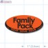 Family Pack Fluorescent Red Oval Merchandising Labels - Copyright - A1PKG.com SKU # 10428