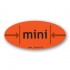 Mini Fluorescent Red Oval Merchandising Labels - Copyright - A1PKG.com SKU - 10533