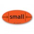 Small Fluorescent Red Oval Merchandising Labels - Copyright - A1PKG.com SKU - 10534