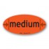 Medium Fluorescent Red Oval Merchandising Labels - Copyright - A1PKG.com SKU - 10535