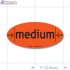 Medium Fluorescent Red Oval Merchandising Labels - Copyright - A1PKG.com SKU - 10535
