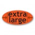 Extra Large Fluorescent Red Oval Merchandising Labels - Copyright - A1PKG.com SKU - 10537