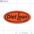 Diet Lean Fluorescent Red Oval Merchandising Labels - Copyright - A1PKG.com SKU - 10638