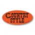 Country Style Fluorescent Red Oval Merchandising Labels - Copyright - A1PKG.com SKU - 10743