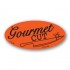 Gourmet Cut Fluorescent Red Oval Merchandising Labels - Copyright - A1PKG.com SKU - 10745